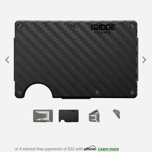 The Ridge Wallet in Carbon Fiber 3K
